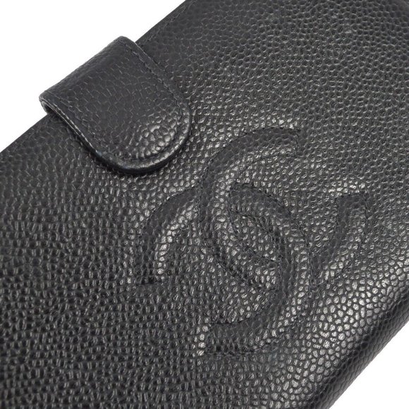Authenticity Guarantee Chanel Black Caviar Long Wallet Purse - Picture 3 of 9